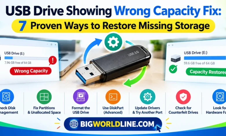 USB Drive Showing Wrong Capacity Fix: 7 Proven Ways to Restore Missing Storage 1 USB drive showing wrong capacity fix
