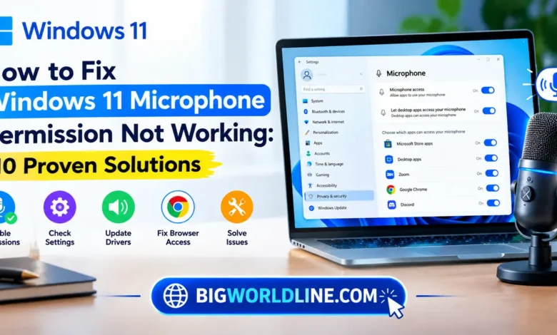 How to Fix Windows 11 Microphone Permission Not Working: 10 Proven Solutions 1 Windows 11 microphone permission not working