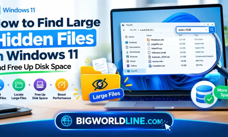 How to Find Large Hidden Files in Windows 11 and Free Up Disk Space 1 find large hidden files Windows 11