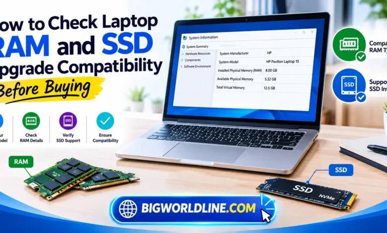 How to Check Laptop RAM and SSD Upgrade Compatibility Before Buying 1 how to check laptop RAM and SSD upgrade compatibility