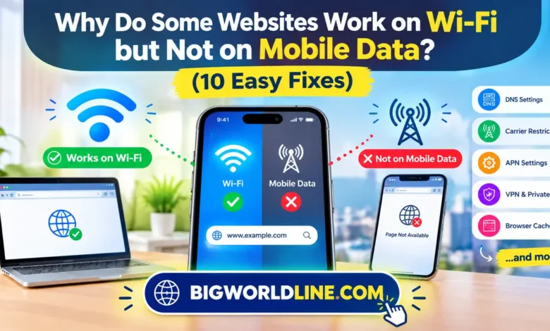 Why Do Some Websites Work on Wi-Fi but Not on Mobile Data? (10 Easy Fixes) 1 website works on Wi-Fi but not mobile data